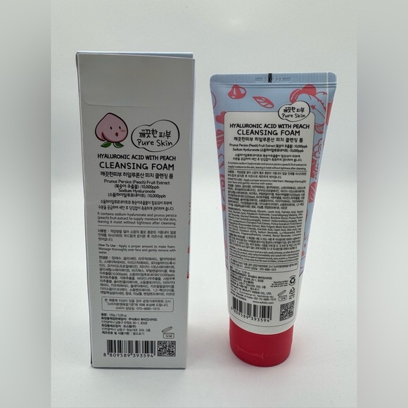 3 Pack Esfolio Vitamin  C, Hydraulic Acid With Peach, Collagen Foaming Cleansers - Picture 6 of 10